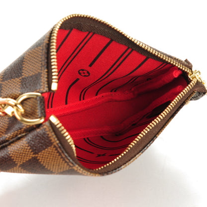 Louis Vuitton Damier Ebene Complice Trunks and Bags Mini Pochette Accessories Red 5 of 7