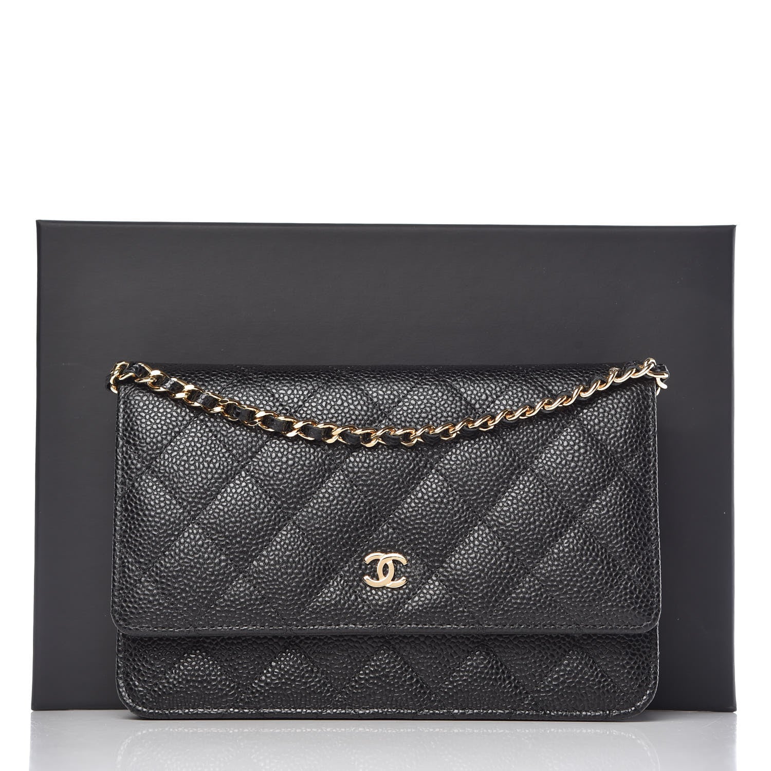 Chanel Caviar Quilted Wallet On Chain WOC Black 12 of 12