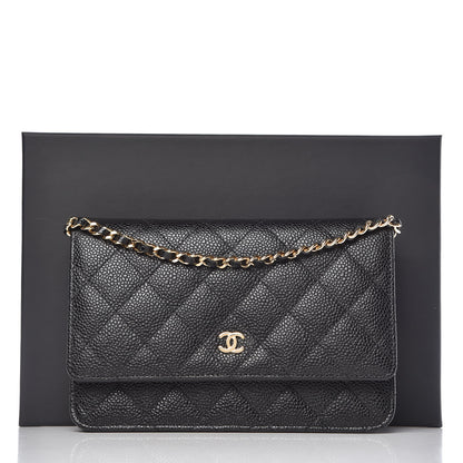Chanel Caviar Quilted Wallet On Chain WOC Black 12 of 12