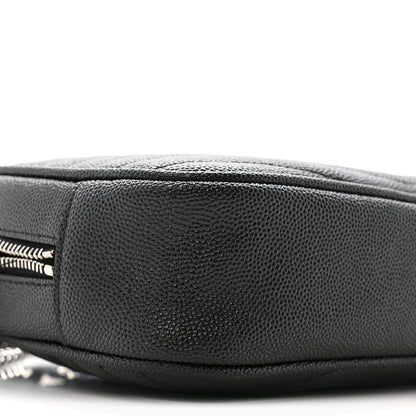 Saint Laurent Grain De Poudre Matelasse Monogram Mini Lou Camera Bag Black 9 of 13