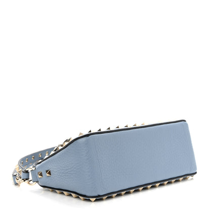 Valentino Garavani Pebbled Calfskin Small Rockstud Flip Lock Shoulder Bag Niagara 4 of 8