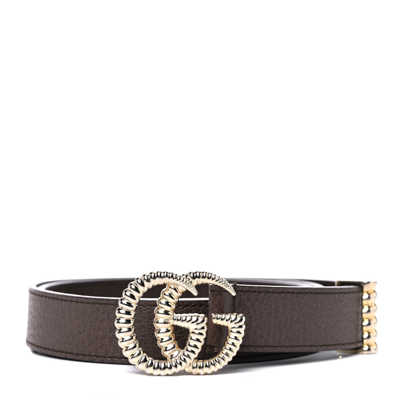 Gucci Textured Dollar Calfskin Torchon Double G 25mm Belt 85 34 New Acero 1 of 4