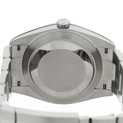 Rolex Stainless Steel 18K White Gold 41mm Oyster Perpetual Datejust Watch Bright Blue 126334 4 of 5