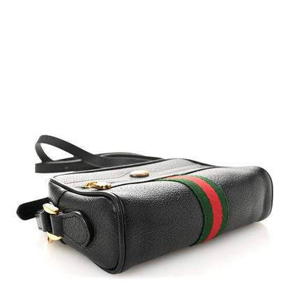 Gucci Calfskin Web Mini Ophidia Shoulder Bag Black 4 of 10