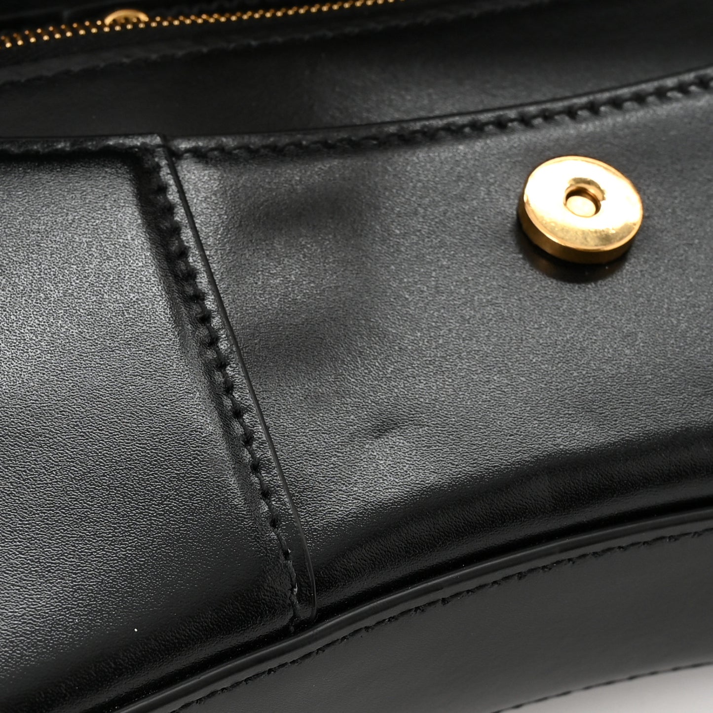 Shiny Box Calfskin Hourglass Chain Bag Black