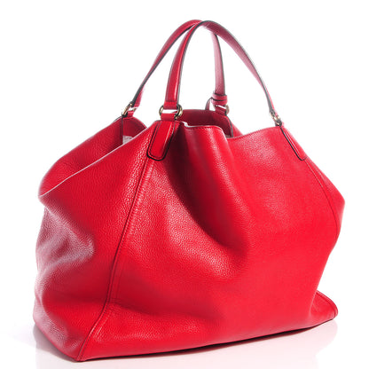 Gucci Pebbled Calfskin Large Soho Shoulder Bag Red 3 of 10