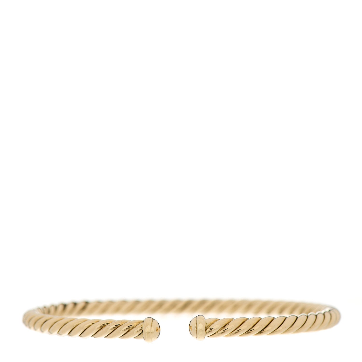 David Yurman 18K Yellow Gold 4mm Cablespira Bracelet 1 of 3