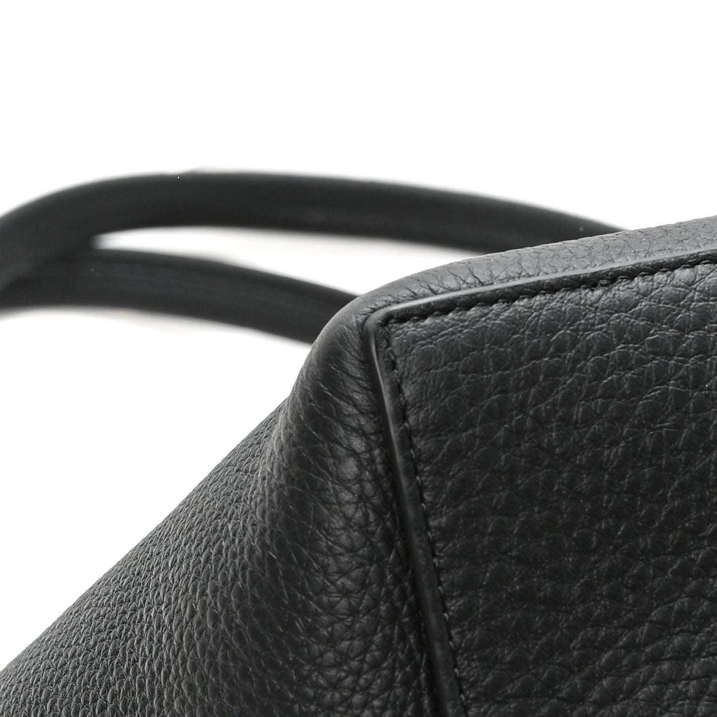 Grained Calfskin Park Tote Three Black