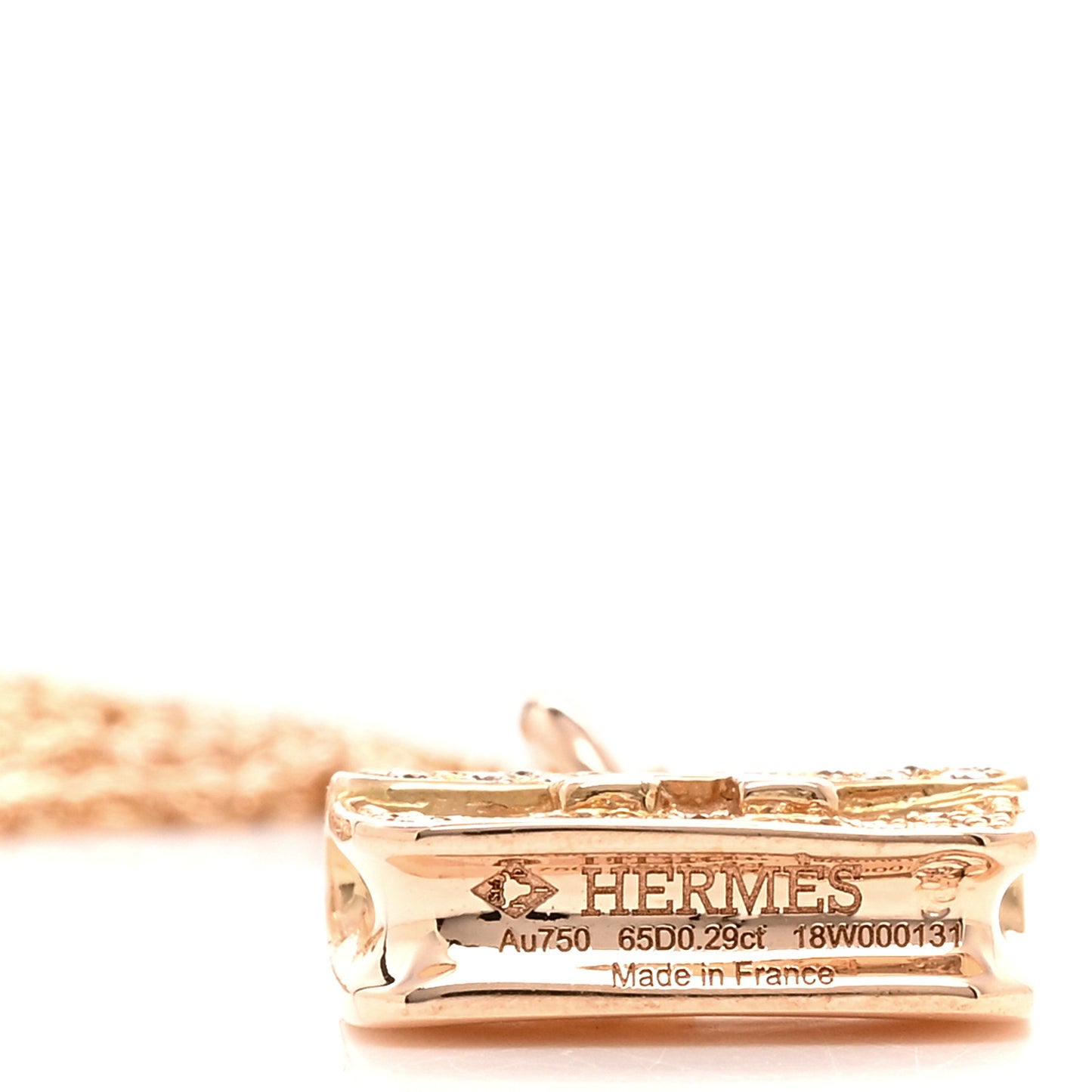 18K Rose Gold Diamond Constance Amulette Pendant Necklace