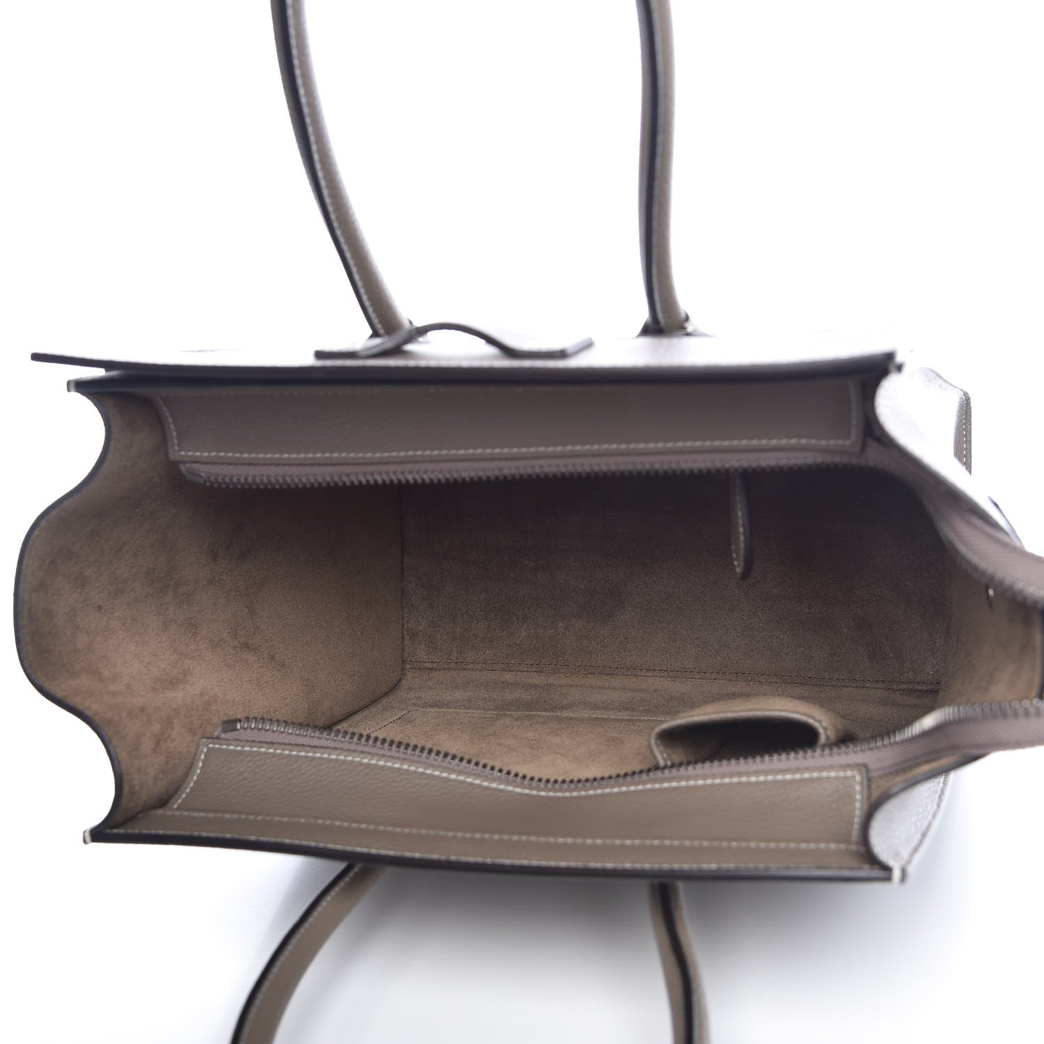 Celine Drummed Calfskin Micro Luggage Souris 5 of 11