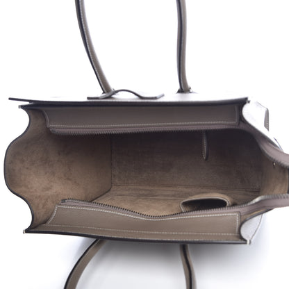 Celine Drummed Calfskin Micro Luggage Souris 5 of 11