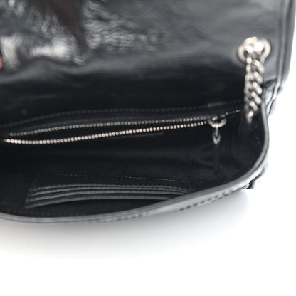 Saint Laurent Crinkled Calfskin Matelasse Monogram Niki Chain Wallet Black 5 of 8