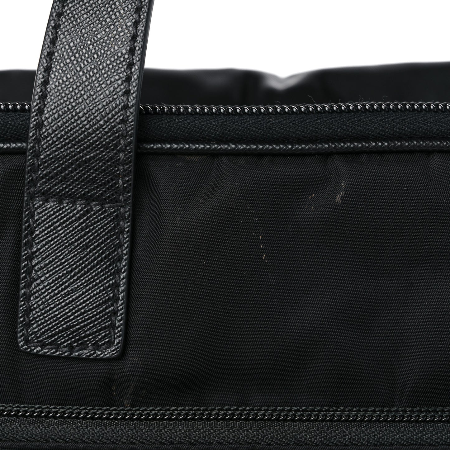 Tessuto Nylon Saffiano Briefcase Black