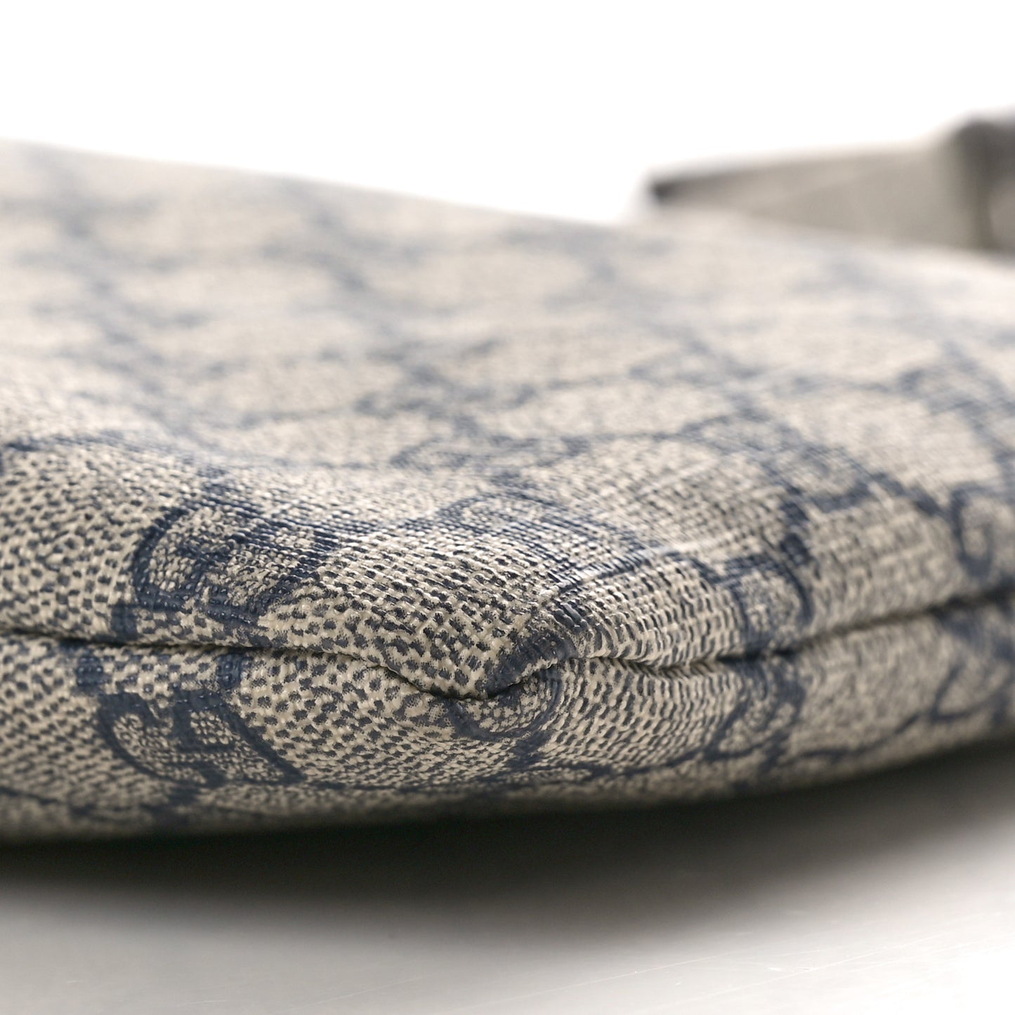 GG Plus Monogram Signature Web Loop Messenger Blue