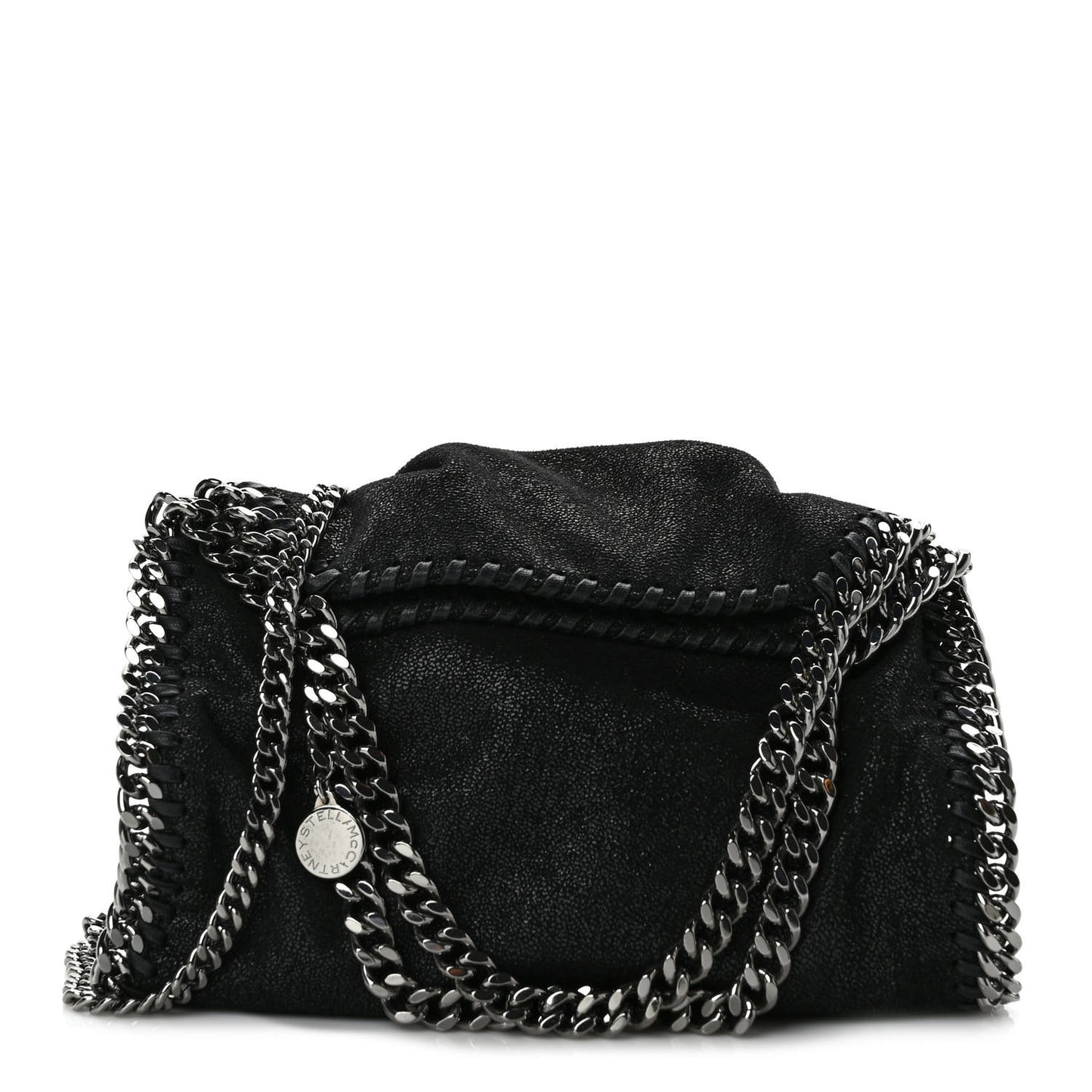 Shaggy Deer Mini Falabella Fold Over Tote Black