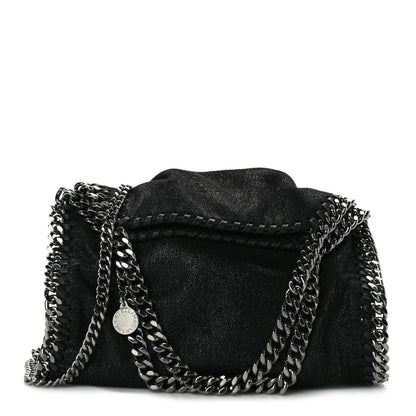 Stella McCartney Shaggy Deer Mini Falabella Fold Over Tote Black 1 of 8