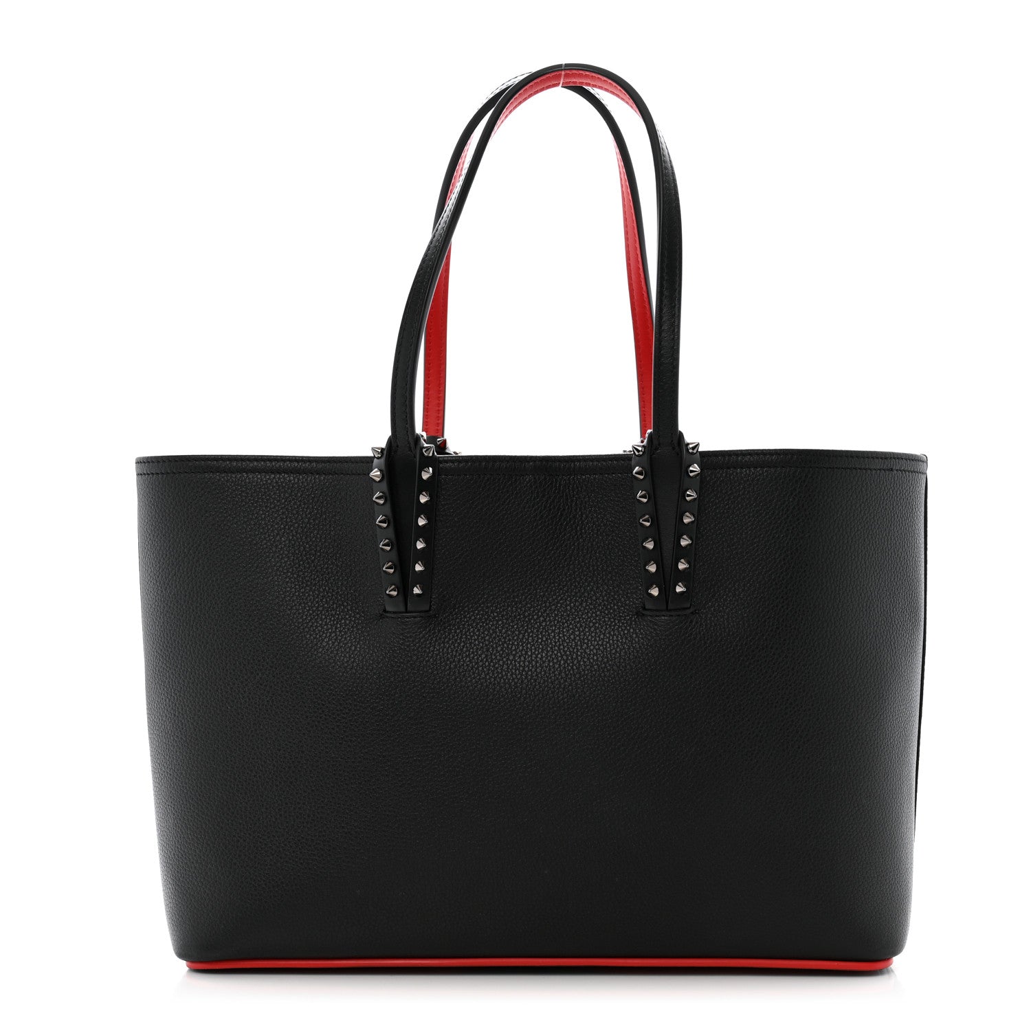 Christian Louboutin Calfskin Empire Spikes Small East West Cabata Tote Black 1 of 13