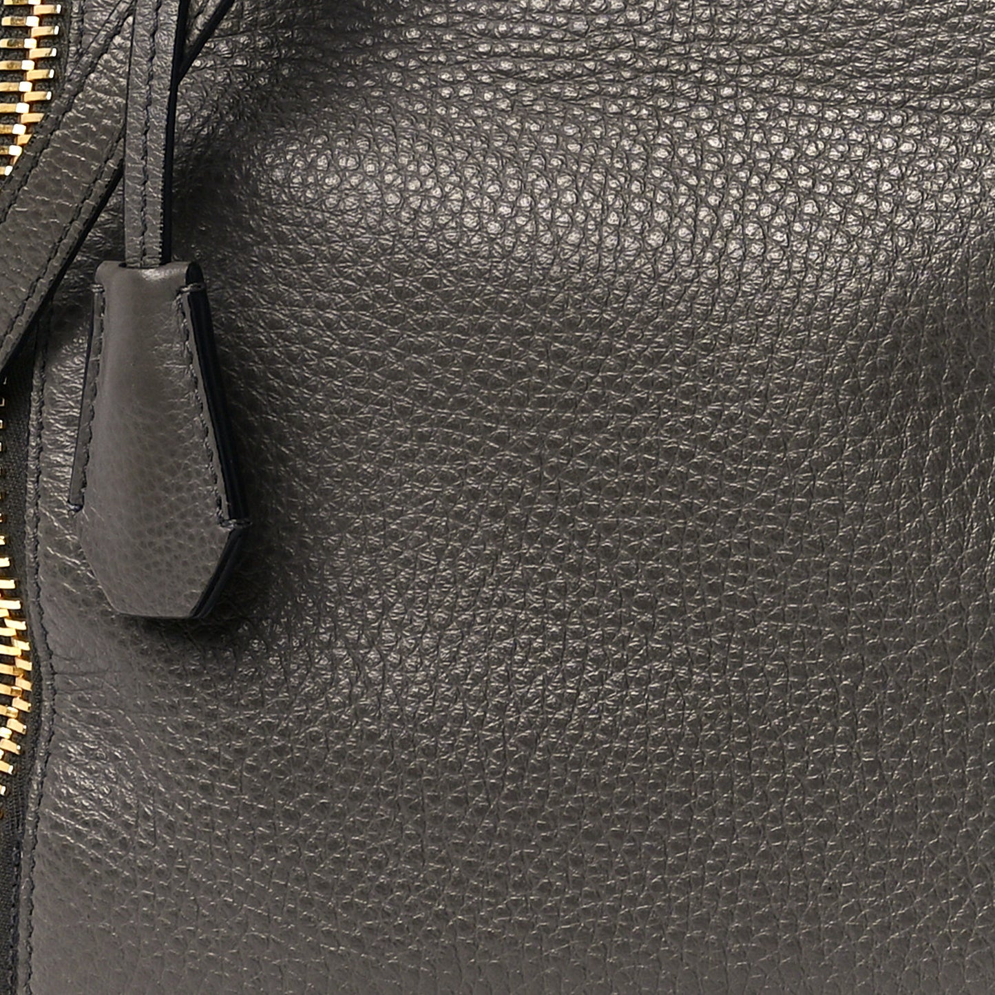 Grained Calfskin Alix Padlock Zip Tote Graphite