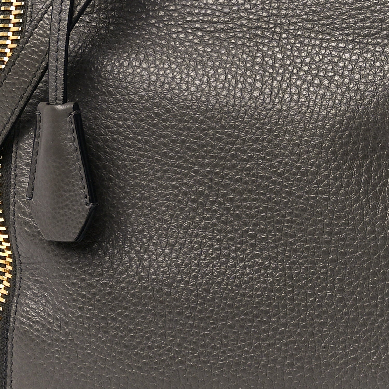 Tom Ford Grained Calfskin Alix Padlock Zip Tote Graphite 9 of 16