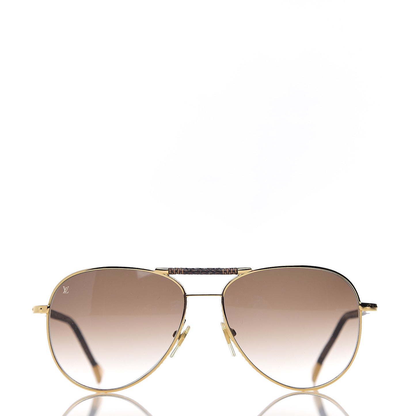 Damier Ebene Conspiration Pilote Aviator Sunglasses Z0202U Gold