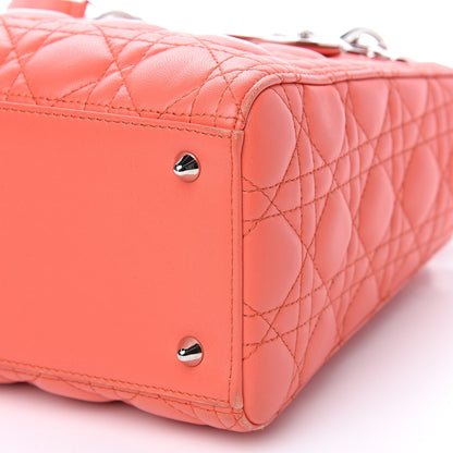 Christian Dior Lambskin Cannage Medium Lady Dior Orange 12 of 13
