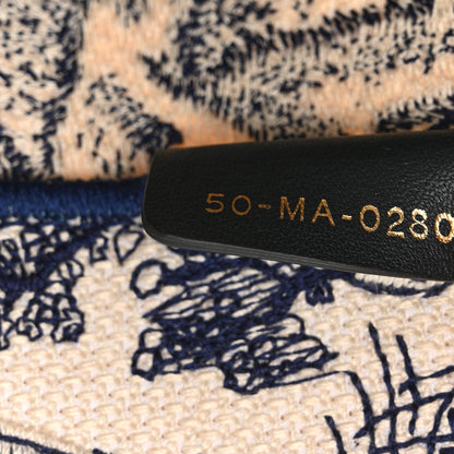 Christian Dior Canvas Embroidered Medium Dioriviera Toile De Jouy Book Tote Blue 7 of 13