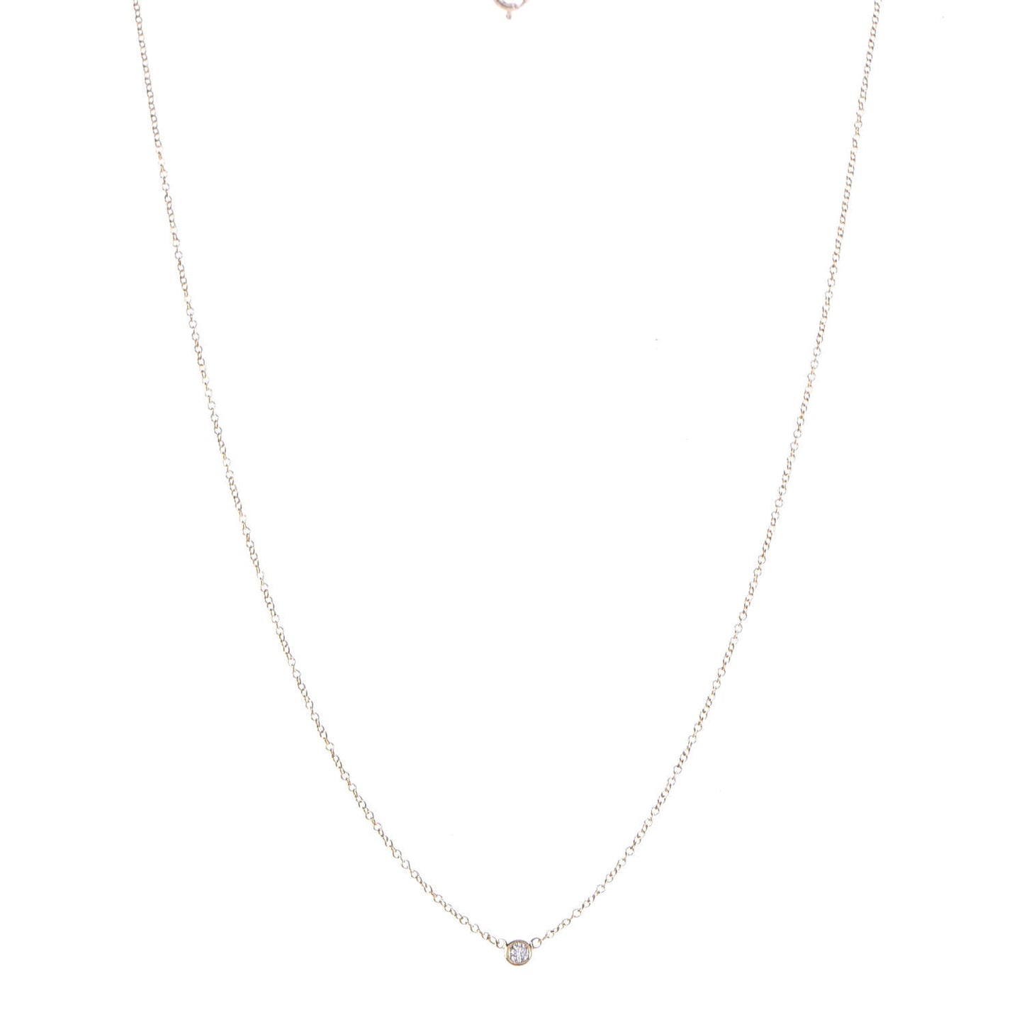 18K Yellow Gold Diamond .50ct Elsa Peretti Diamonds by the Yard Pendant Necklace
