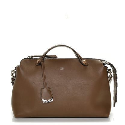 Fendi Vitello Dolce Croc Tail Large By The Way Boston Bag Foresta Marrone 1 of 6