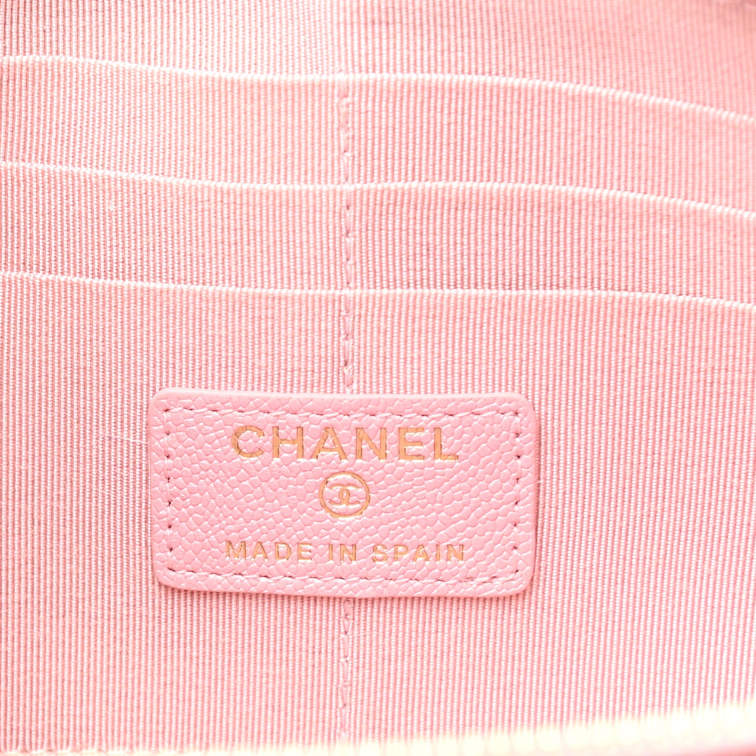 Chanel Iridescent Caviar Quilted Classic Pouch With Handle Rose Pink 7 of 8