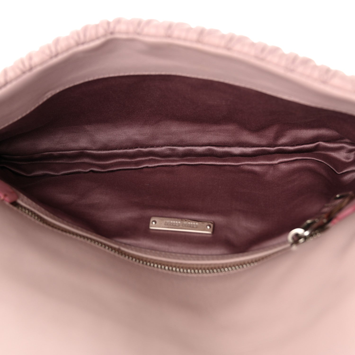 Miu Miu Nappa Matelasse Bi-Color Crystal Flap Clutch Rosa Mughetto 5 of 10