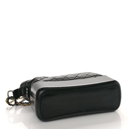 Chanel Aged Calfskin Quilted Medium Gabrielle Hobo Black 4 of 11