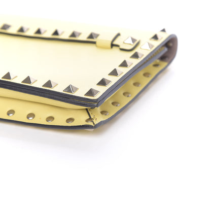 Valentino Garavani Nappa Small Rockstud Wristlet Clutch Light Yellow 10 of 12