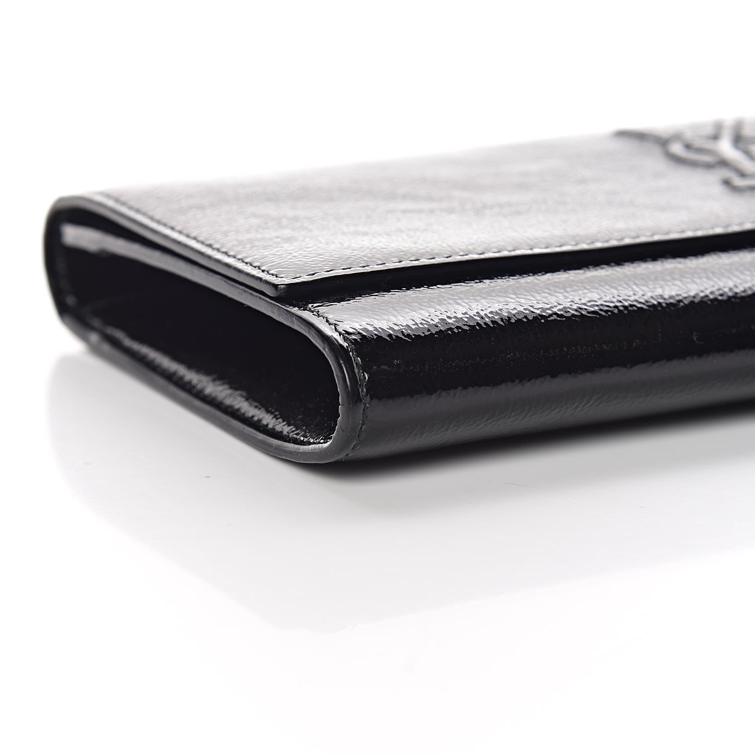 Saint Laurent Textured Patent Monogram Small Belle De Jour Clutch Black 8 of 12