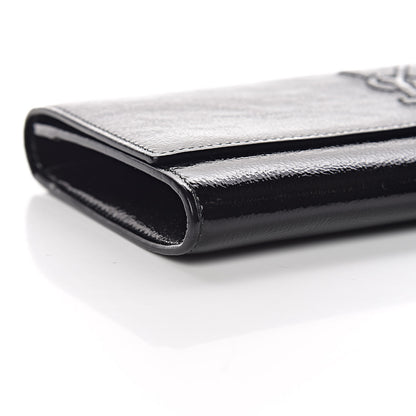 Saint Laurent Textured Patent Monogram Small Belle De Jour Clutch Black 8 of 12