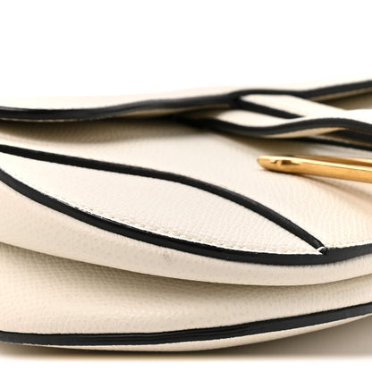 Christian Dior Grained Calfskin Mini Saddle Bag White 10 of 12