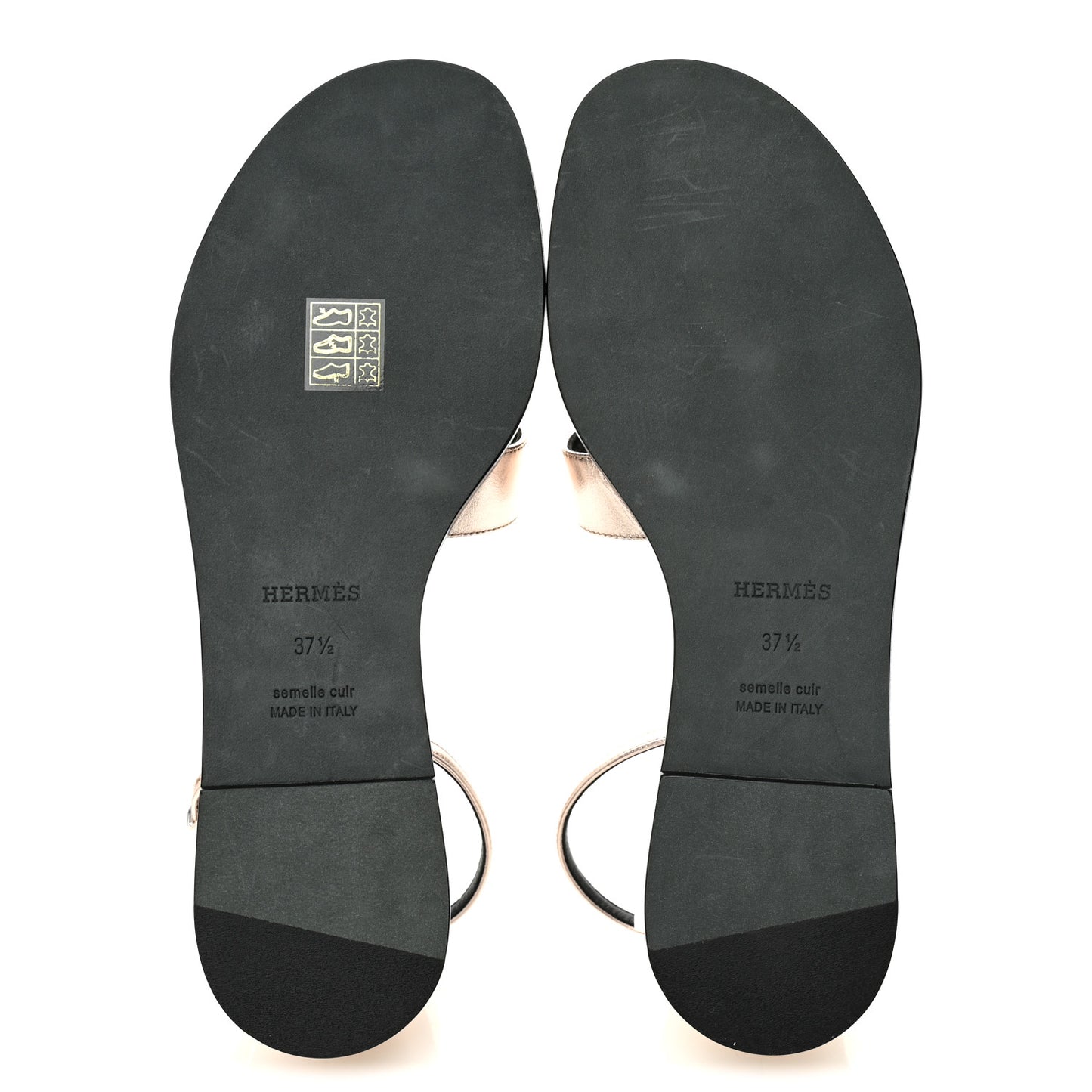 Metallic Nappa Santorini Sandals 37.5 Rose Doré