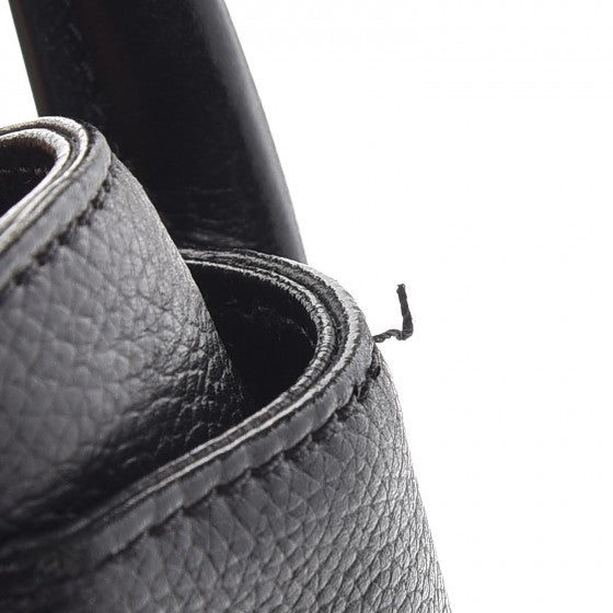 Calfskin Cerf Executive Shopper Tote Black