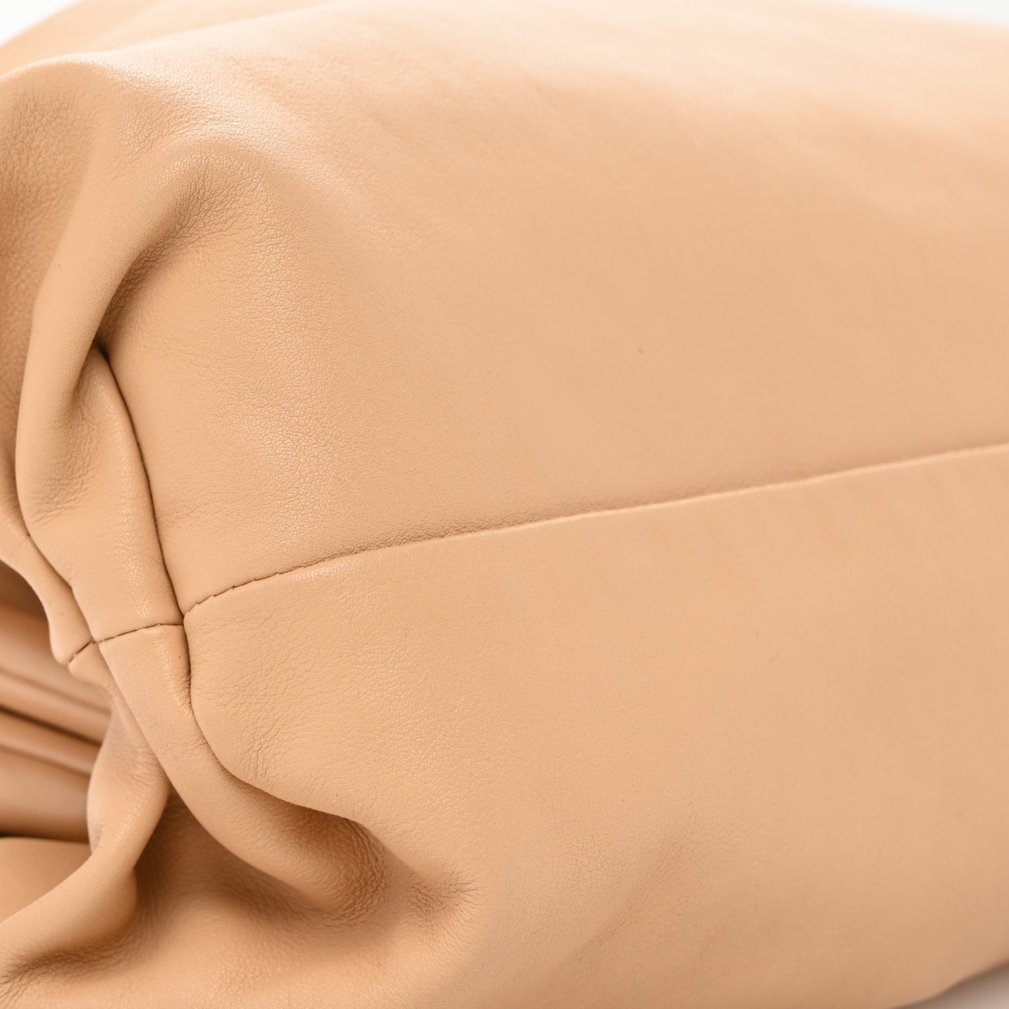 Smooth Butter Calf The Pouch Oversized Clutch Almond