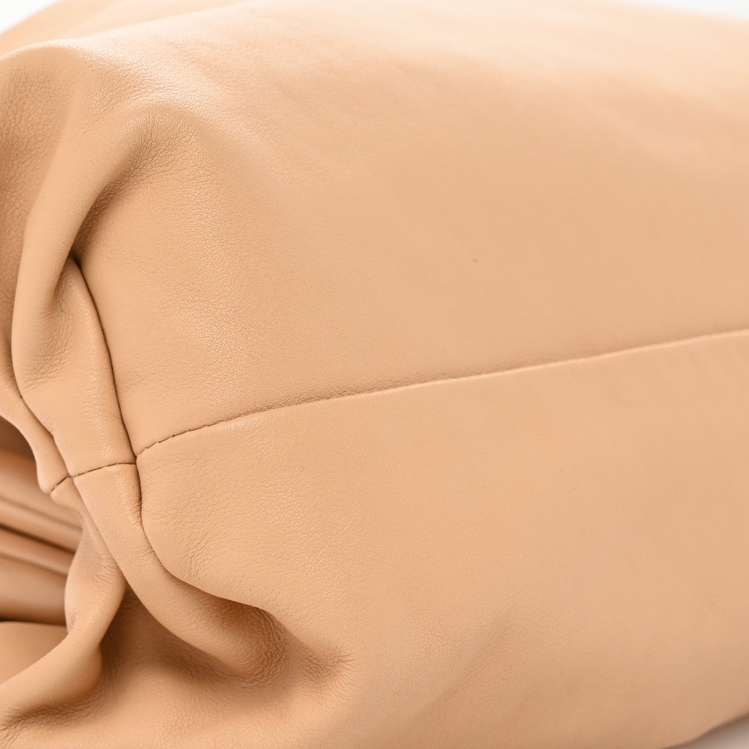Bottega Veneta Smooth Butter Calf The Pouch Oversized Clutch Almond 9 of 13