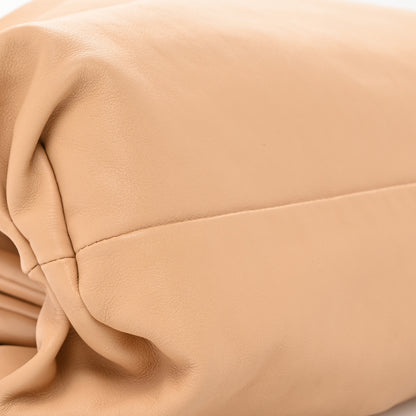 Bottega Veneta Smooth Butter Calf The Pouch Oversized Clutch Almond 9 of 13