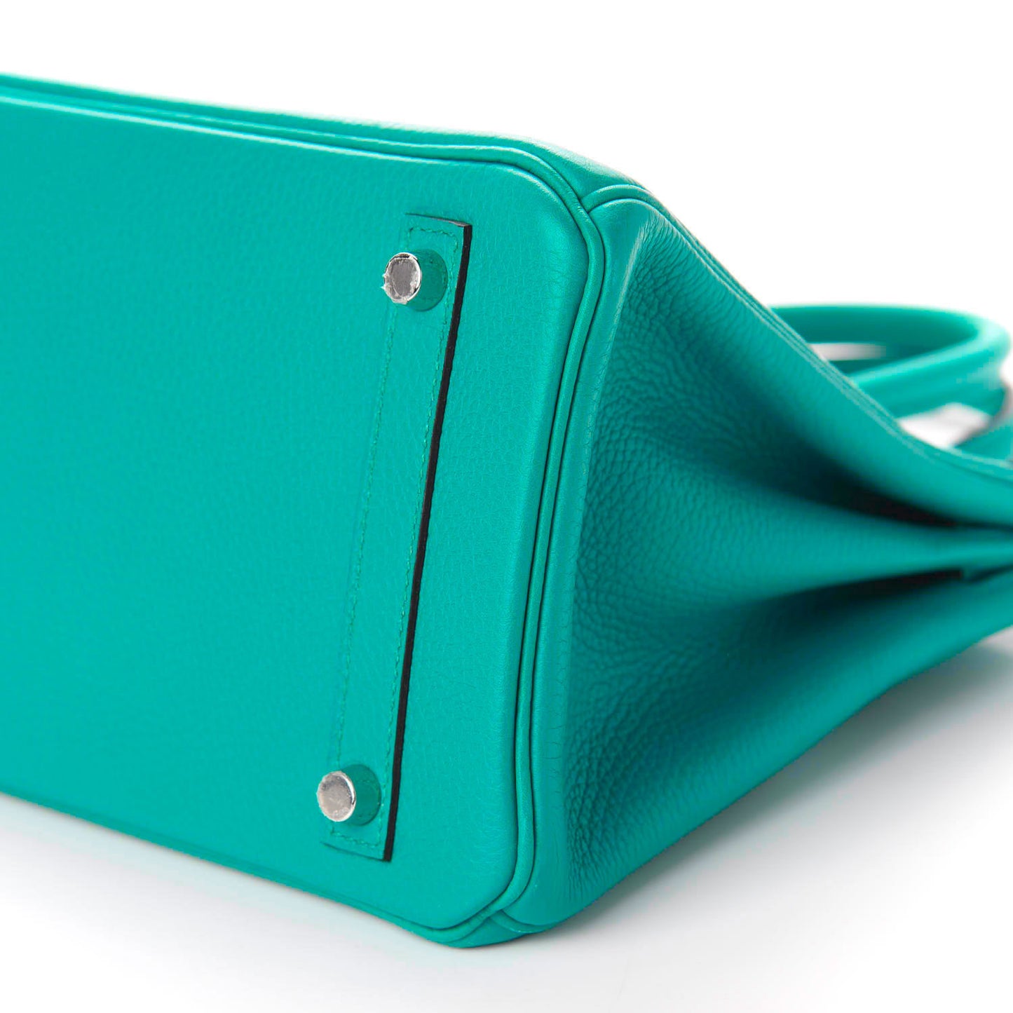 Taurillon Clemence Birkin 30 Bleu Paon