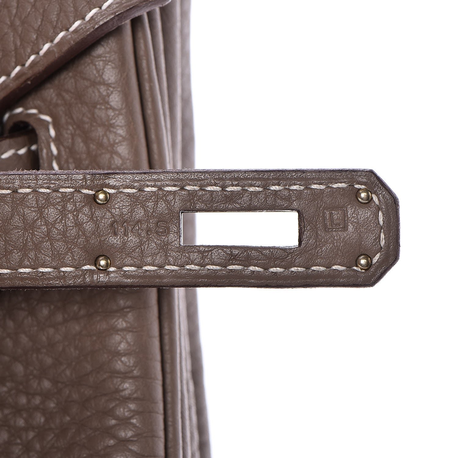 Hermes Taurillon Clemence Birkin 35 Etoupe 11 of 32