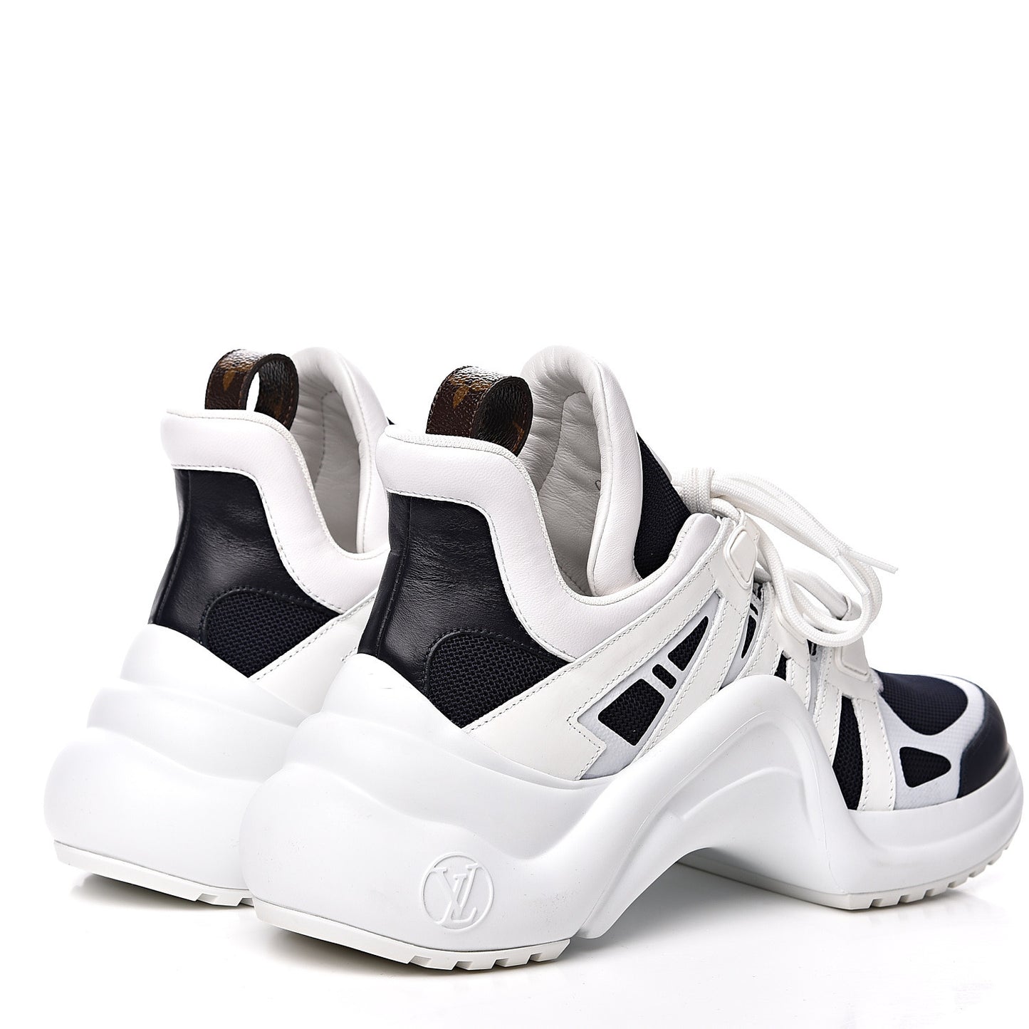 Calfskin Technical Nylon LV Archlight Sneakers 40 Marine