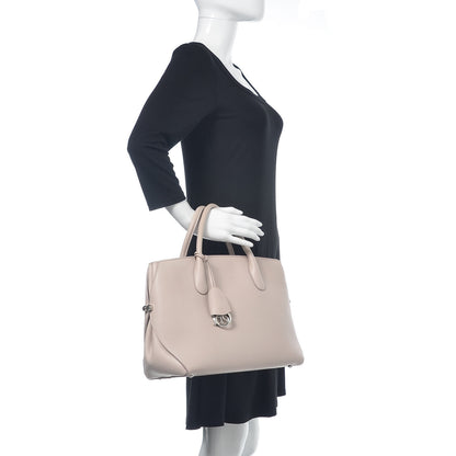 Christian Dior Grained Calfskin Medium Bar Tote Rose Poudre 2 of 15
