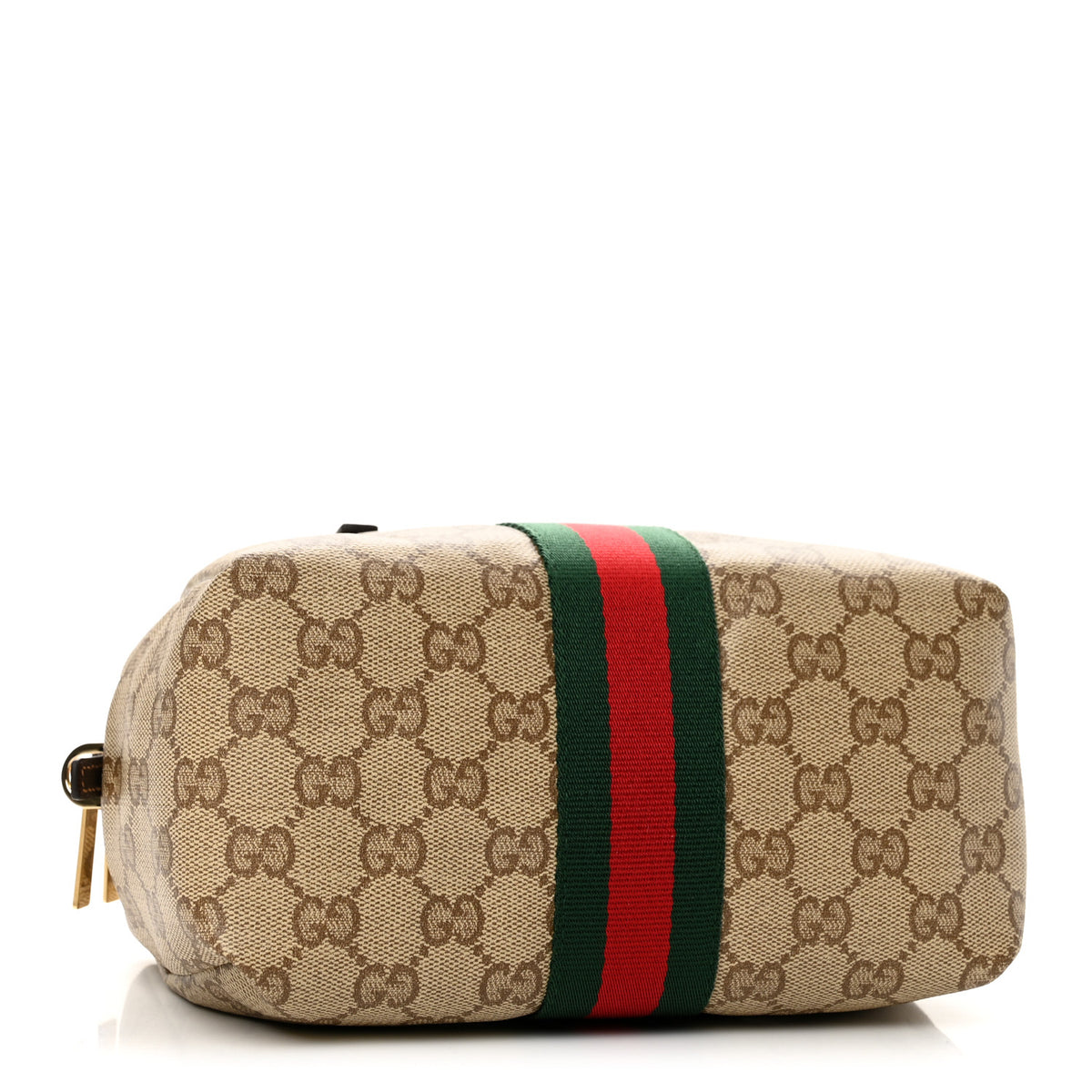 Gucci GG Monogram Web Mini Boston Bag Sand Dark Brown 4 of 11