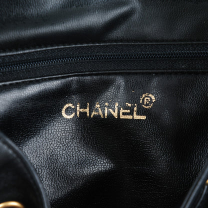 Chanel Lambskin Quilted Drawstring Backpack Black 6 of 11