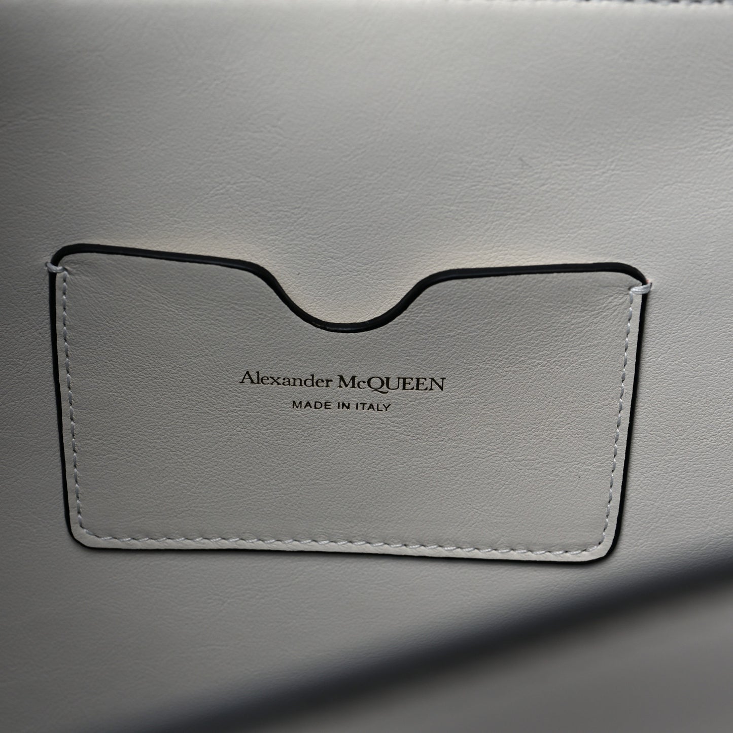 Calfskin Embossed Signature Shopper White Red