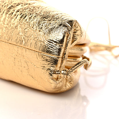 Bottega Veneta Metallic Crinkled Lambskin The Mini Pouch Oro 8 of 8