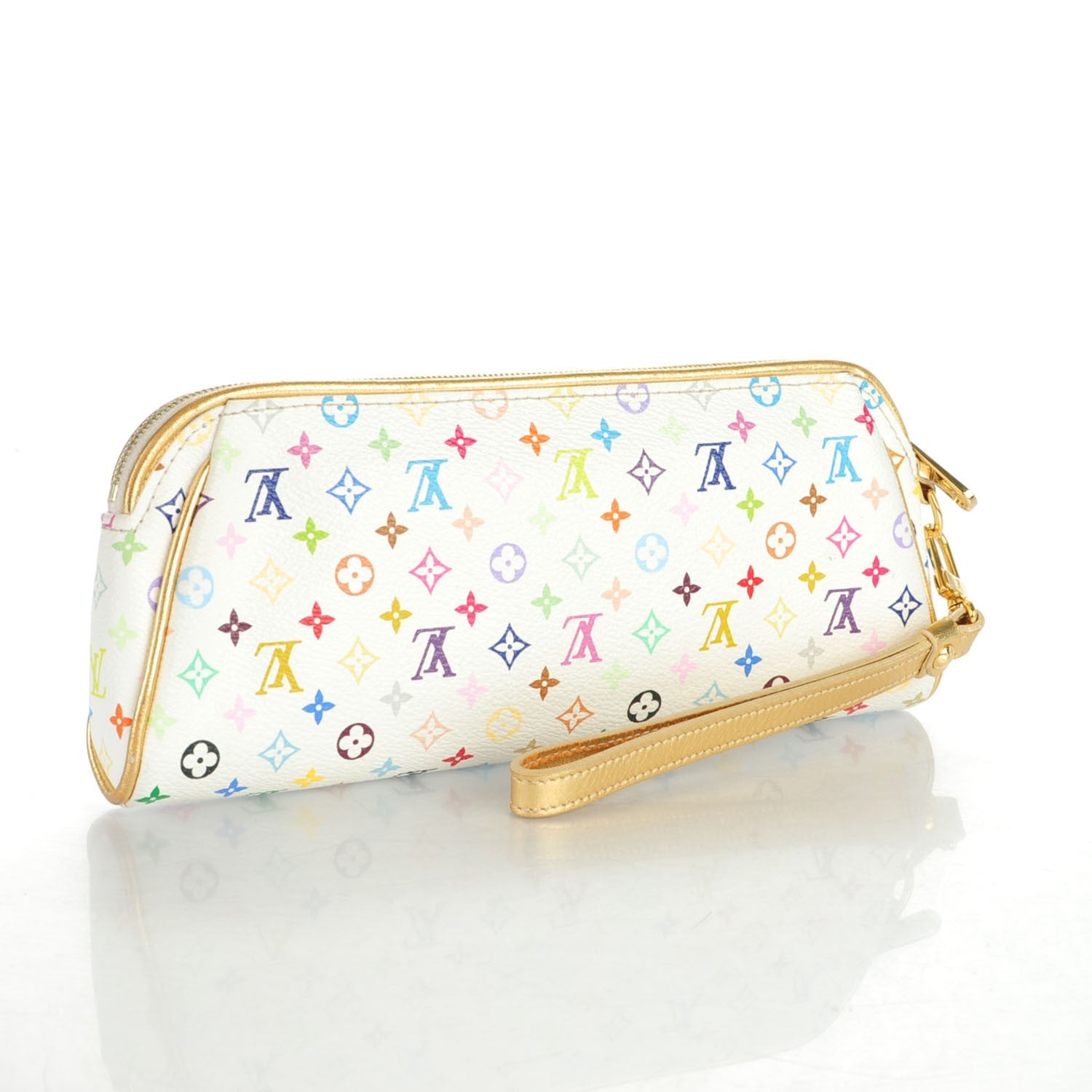 Louis Vuitton Monogram Multicolor Kate Clutch White 3 of 7