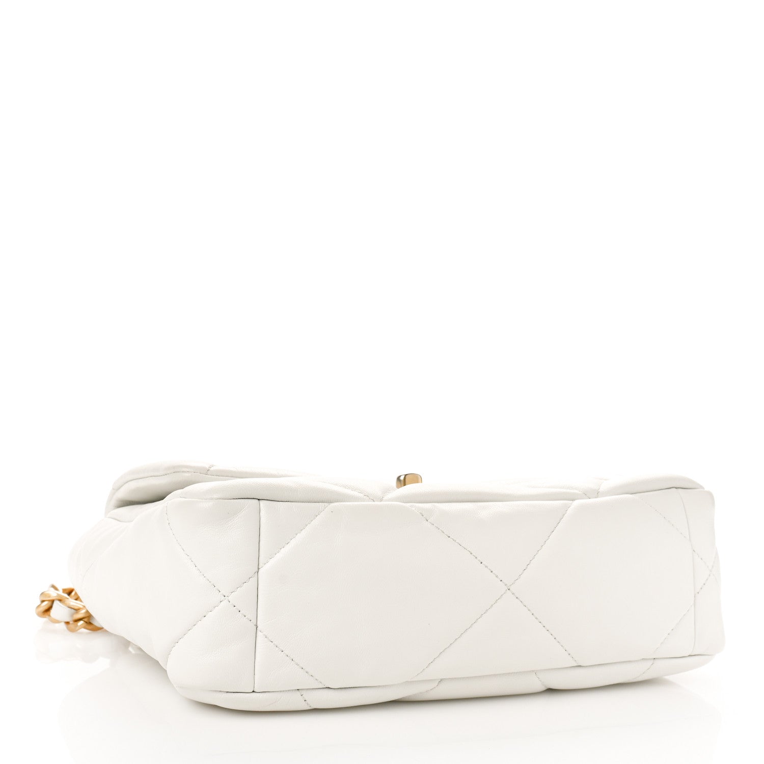 Chanel Goatskin Quilted Medium Chanel 19 Flap White 4 of 9